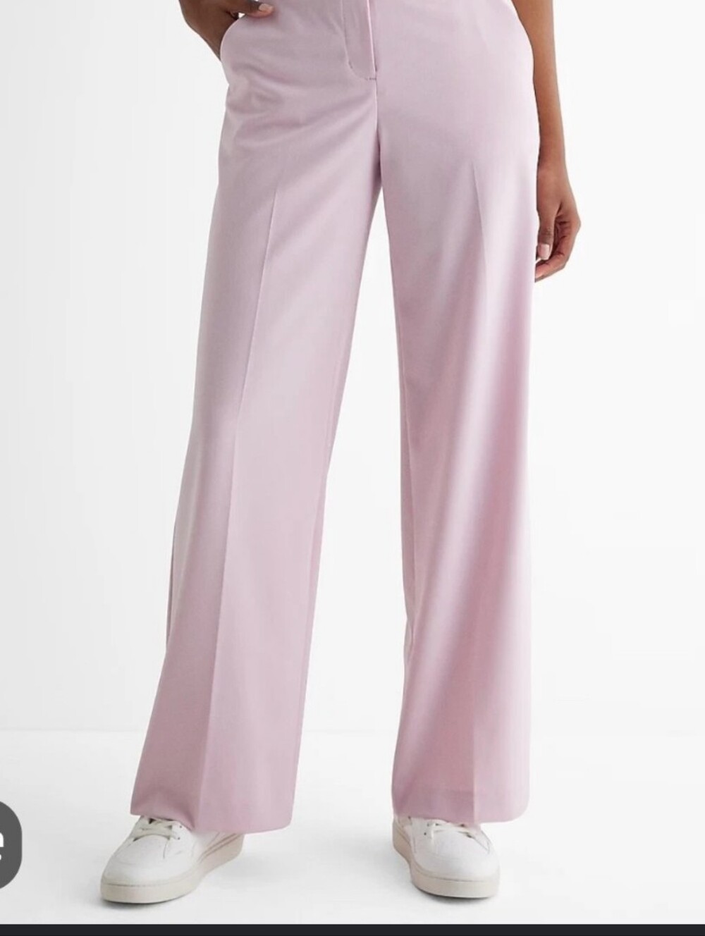 Express Pale Pink Wide-Leg Trousers
